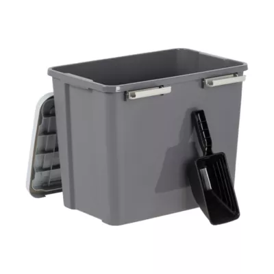 Product IRIS, 30 Lbs. Airtight Pet Food Container - Dog & Cat Food Storage Bin with Scoop