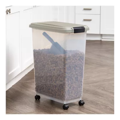Product IRIS, 37.5 Lbs. Airtight Pet Food Container - Dog & Cat Food Storage Bin with Scoop