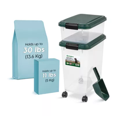 Product IRIS, Airtight Pet Food Container - Dog & Cat Food Storage Bin - Treat Box with Scoop