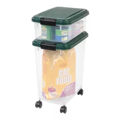Product IRIS, Airtight Pet Food Container - Dog & Cat Food Storage Bin - Treat Box with Scoop