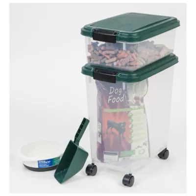 Product IRIS, Airtight Pet Food Container - Dog & Cat Food Storage Bin - Treat Box with Scoop