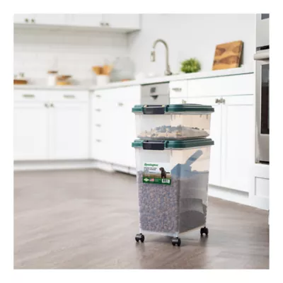 Product IRIS, Airtight Pet Food Container - Dog & Cat Food Storage Bin - Treat Box with Scoop