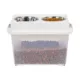Product IRIS, 47 Lbs. Airtight Pet Food Container, Dog - Cat Food Storage Bin - Treat Box with Bowls