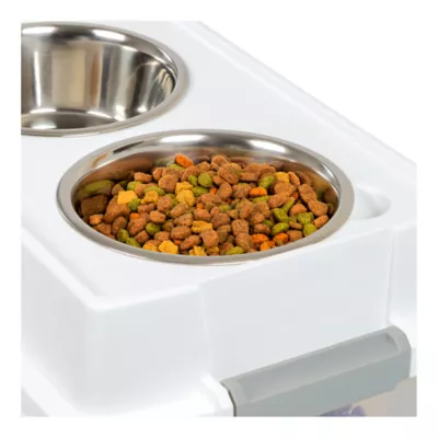 Product IRIS, 47 Lbs. Airtight Pet Food Container, Dog - Cat Food Storage Bin - Treat Box with Bowls