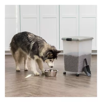 Product IRIS, 54 Lbs. Airtight Pet Food Container - Dog & Cat Food Storage Bin with Scoop