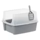Product IRIS, Open Top Cat Litter Tray with Scoop and Scatter Shield, Cat Litter Pan, Gray