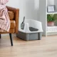 Product IRIS, Open Top Cat Litter Tray with Scoop and Scatter Shield, Cat Litter Pan, Gray