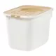 Product IRIS, Large Top Entry Cat Litter Box - Litter Catching Lid Enclosure, White/Beige