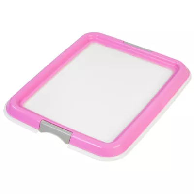Product IRIS, Puppy Pee Pad Holder for Dog Potty Training, Holds Pads 19.33" L x 16.53" W x 1.18" H Pink