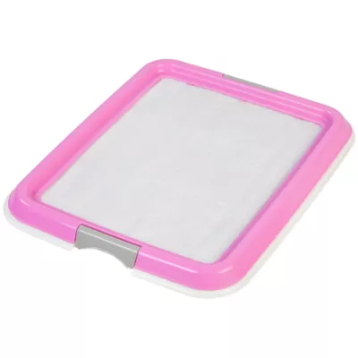 Product IRIS, Puppy Pee Pad Holder for Dog Potty Training, Holds Pads 19.33" L x 16.53" W x 1.18" H Pink