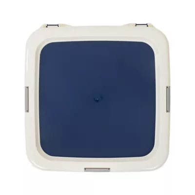 Product IRIS USA Puppy Pee Pad Holder for Dog Potty Training, Holds Pads 23" L x 22.75" W x 1.37" H, Blue