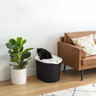Product IRIS, Large Top Entry Cat Litter Box with Litter Catching Lid & Scoop - Enclosed Design