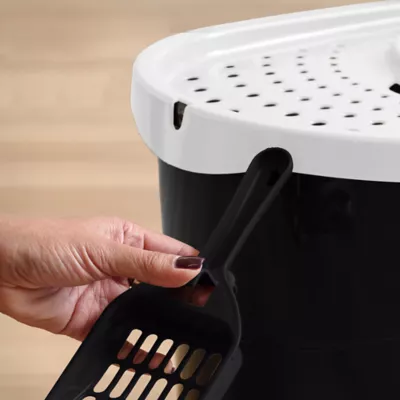 Product IRIS, Large Top Entry Cat Litter Box with Litter Catching Lid & Scoop - Enclosed Design
