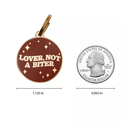 Product Two Tails Pet Company 'Lover, Not A Biter' Pet ID Tag