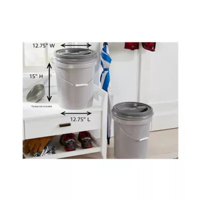 Product Mighty Tuff 5-Gallon Pet Food Storage Container Bucket w/Lid 2-Pack