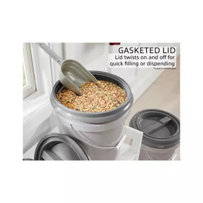 Product Mighty Tuff 5-Gallon Pet Food Storage Container Bucket w/Lid 2-Pack