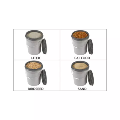 Product Mighty Tuff 5-Gallon Pet Food Storage Container Bucket w/Lid 2-Pack