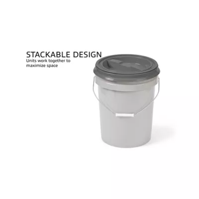 Product Mighty Tuff 5-Gallon Pet Food Storage Container Bucket w/Lid 2-Pack