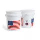 Product United Solutions 5-Gallon Haeavy Duty Plastic Bucket USA Flag 2-Pack