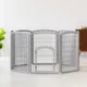 Product IRIS, 34-inch Exercise 8-Panel Pet Playpen with Door, Silver