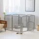 Product IRIS, 34-inch Exercise 8-Panel Pet Playpen with Door, Silver