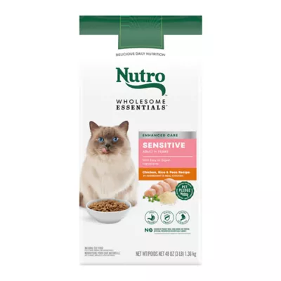 Product Nutro Adult Dry Cat Food Wholesome Essentials Sensitive Stomach - Chicken, Rice & Peas, 1.36 kg