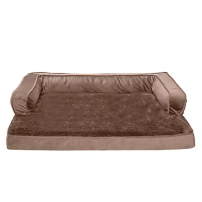Product FurHaven Plush & Velvet Comfy Couch Orthopedic Sofa-Style Dog Bed - Almondine