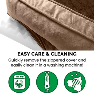 Product FurHaven Plush & Velvet Comfy Couch Orthopedic Sofa-Style Dog Bed - Almondine