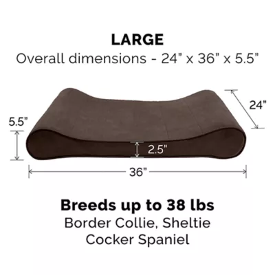 Product FurHaven Microvelvet Orthopedic Luxe Lounger Dog Bed - Espresso
