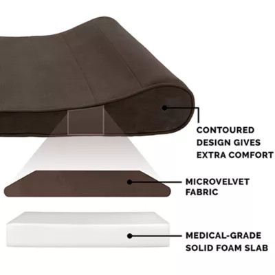 Product FurHaven Microvelvet Orthopedic Luxe Lounger Dog Bed - Espresso