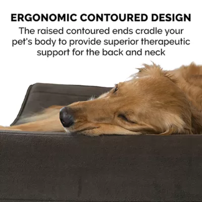 Product FurHaven Microvelvet Orthopedic Luxe Lounger Dog Bed - Espresso