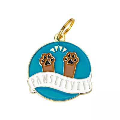 Product Two Tails Pet Company 'Pawsitivity' Pet ID Tag