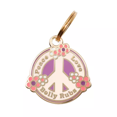 Product Two Tails Pet Company 'Peace, Love, and Belly Rubs' Pet ID Tag