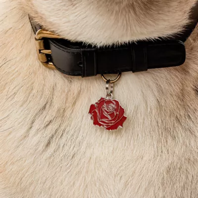 Product Two Tails Pet Company Rose Pet ID Tag