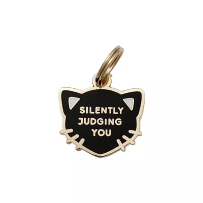 Product Two Tails Pet Company 'Silently Judging You' Pet ID Tag