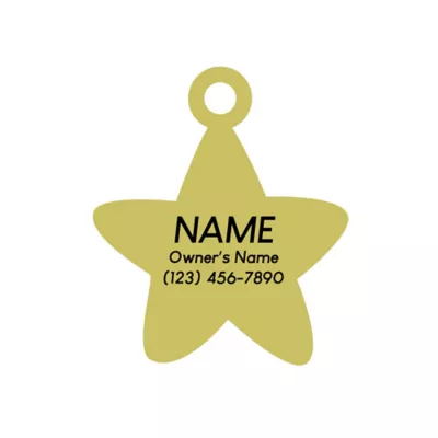 Product Two Tails Pet Company Smiling Star Pet ID Tag