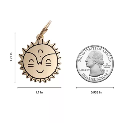 Product Two Tails Pet Company Smiling Sun Pet ID Tag