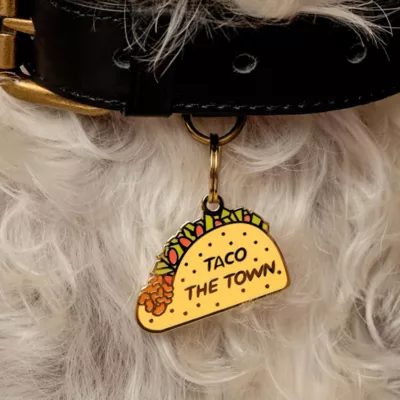 Product Two Tails Pet Company Taco The Town Pet ID Tag