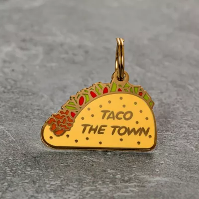 Product Two Tails Pet Company Taco The Town Pet ID Tag