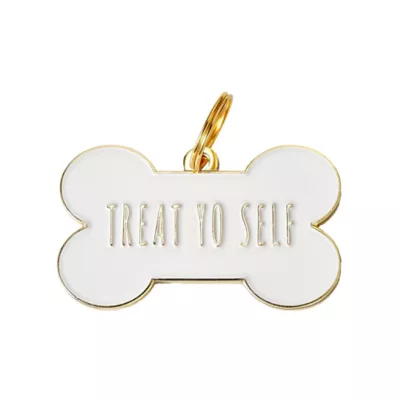 Product Two Tails Pet Company 'Treat Yo Self' Pet ID Tag
