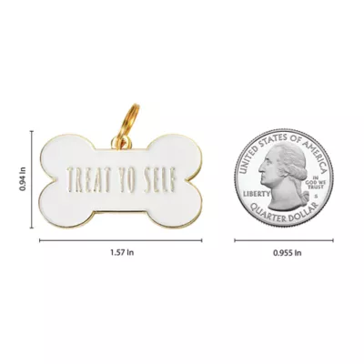 Product Two Tails Pet Company 'Treat Yo Self' Pet ID Tag