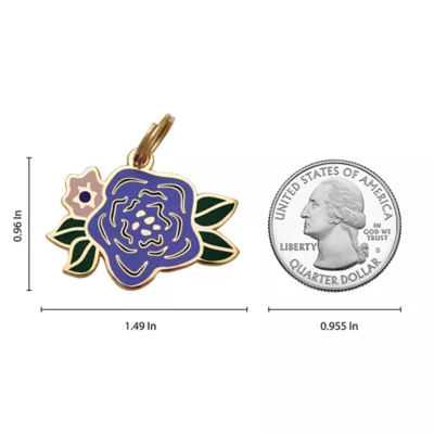 Product Two Tails Pet Company 'Wild Flower' Pet ID Tag