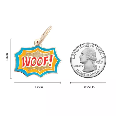 Product Two Tails Pet Company Woof! Pet ID Tag