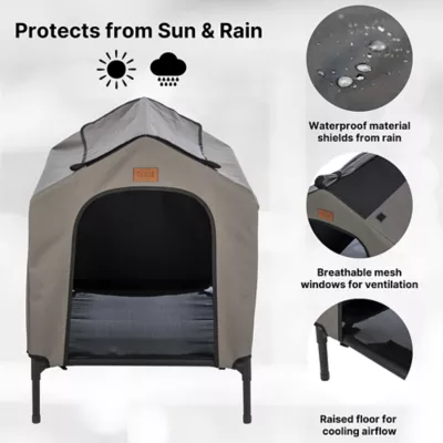 Product TRIXIE 2-in-1 Elevated Portable Dog House/Cot & Tent for Dogs
