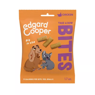 Product Edgard & Cooper Take A Bow Big Bites Dog Training Treats - Chicken, 1.7 oz