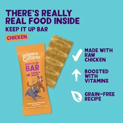Product Edgard & Cooper Keep It Up Bar Dog Treats - Chicken, 1.05 oz