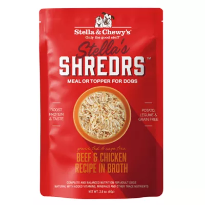 Product Stella & Chewy's Stella's Shredrs Adult Dog Wet Food or Topper - Beef & Chicken