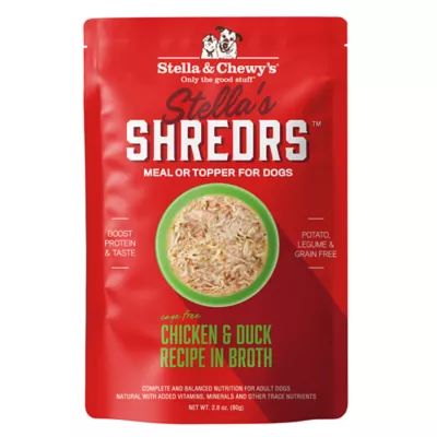 Product Stella & Chewy's Stella's Shredrs Adult Dog Wet Food or Topper - Chicken & Duck
