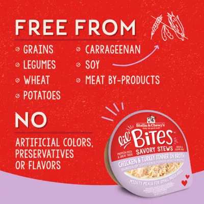 Product Stella & Chewy's Lil Bites Savory Stews Small Breed Adult Wet Dog Food - Beef & Turkey