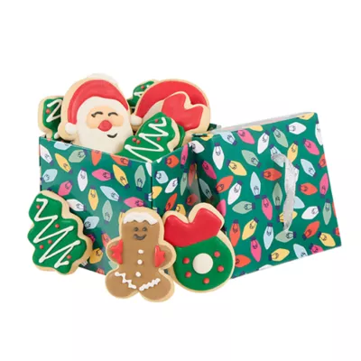 Product Merry and Bright Santa Present Decorated Biscuit Dog Treat 4.65 OZ
